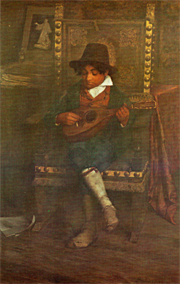 Boy with a mandolin, 1893, Belmiro de Almeida