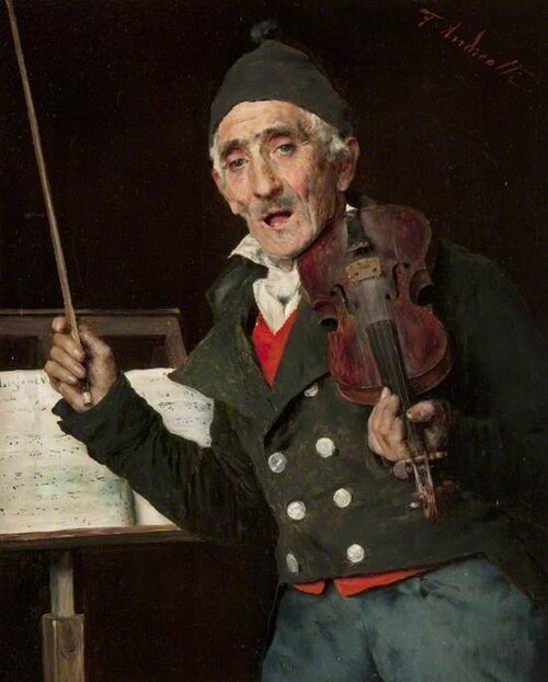 The Violin Teacher, 1882, Federico Andreotti