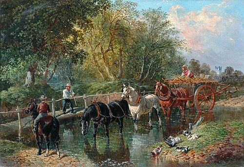 Crossing the Stream, , John Frederick Herring junior