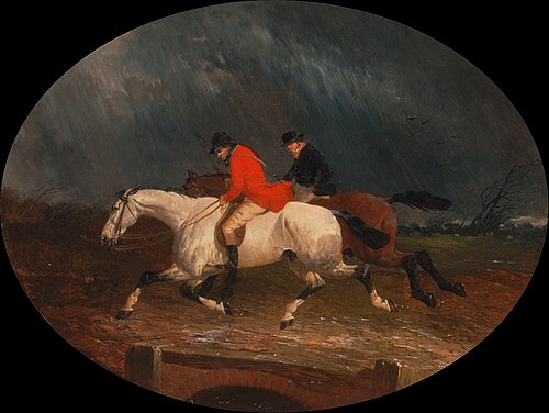 Returning from the Hunt, 1855, John Frederick Herring junior