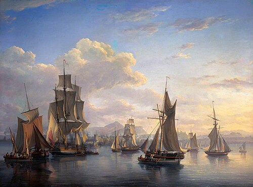The Port of Leith, 1824, Alexander Nasmyth