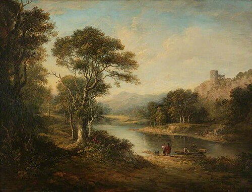 River Landscape with Ruined Castle, , Alexander Nasmyth