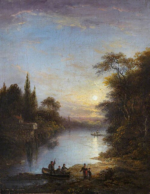 River Scene with Figures, , Alexander Nasmyth