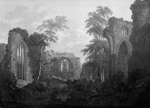 A Wooded Landscape with Figures amongst Ruins, , Alexander Nasmyth