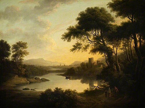 Wooded Landscape with a Castle, , Alexander Nasmyth