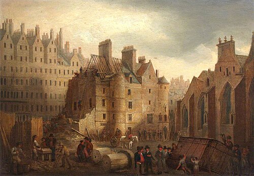 The Old Tolbooth of Edinburgh during Demolition, , Alexander Nasmyth