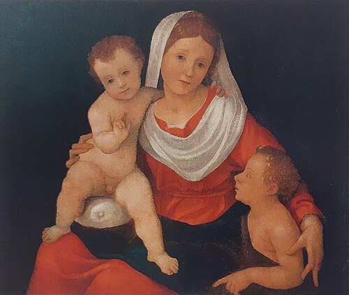 Madonna col Bambino e san Giovannino, , Giovanni Francesco Caroto