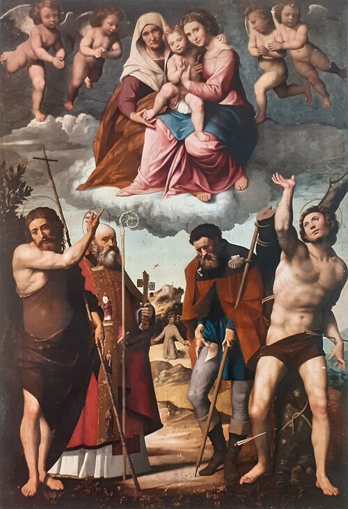 Madonna in trono e santi, , Giovanni Francesco Caroto