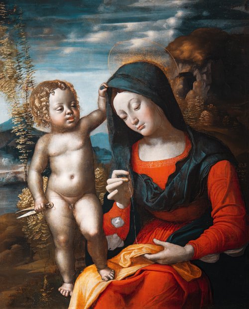 Madonna Cucitrice, , Giovanni Francesco Caroto