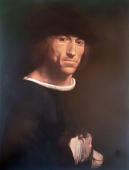 Ritratto di gentiluomo con sparviere, 1510, Giovanni Francesco Caroto