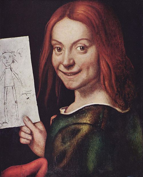 Red-headed Youth Holding a Drawing, 1523, Giovanni Francesco Caroto
