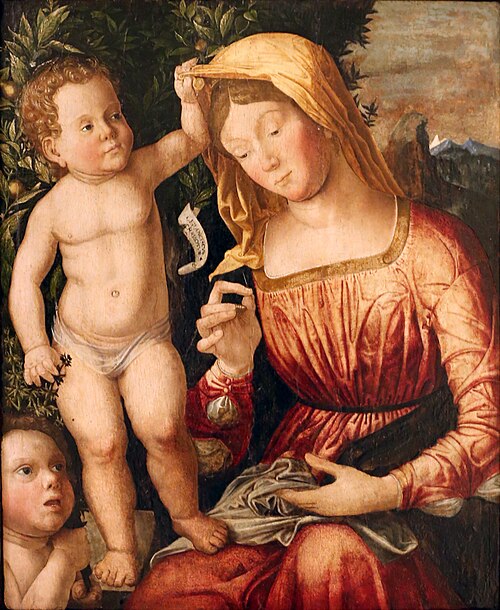 Madonna with child and Saint John, 1501, Giovanni Francesco Caroto