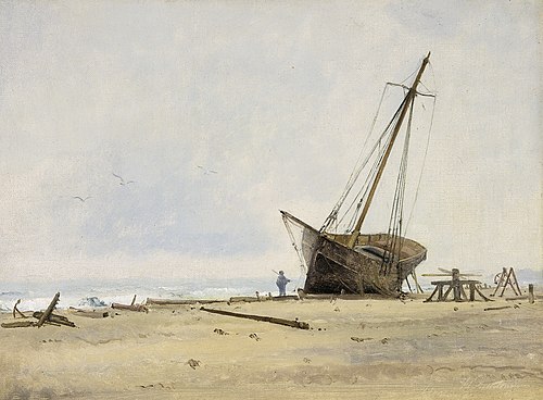 Stranded. Skagen., 1876, Holger Drachmann
