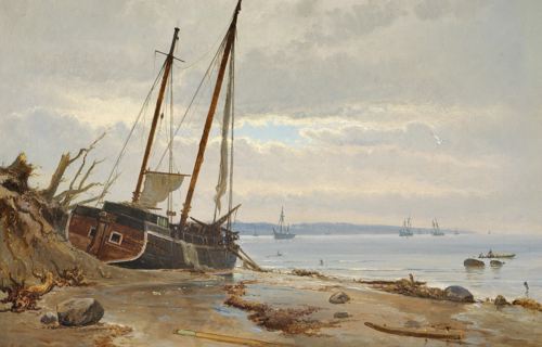 From the storm surge, Falster 1872., 1873, Holger Drachmann