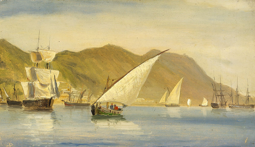 View of Gibraltar., 1877, Holger Drachmann