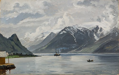Sørfjorden, Hardanger., 1886, Holger Drachmann