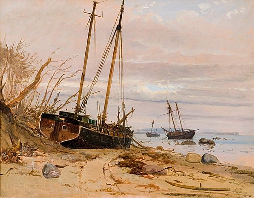 From the storm surge 1872, Falster, 1872, Holger Drachmann