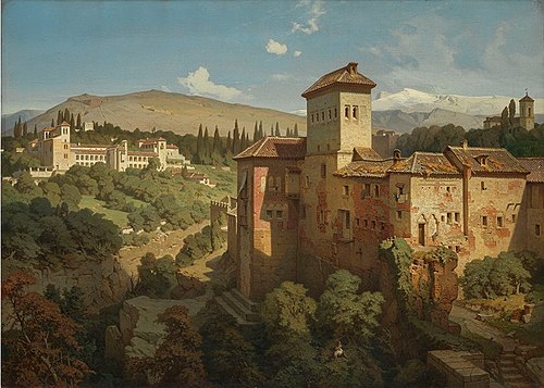 Le Generalife à Grenade, 1862, Eduard Gerhardt