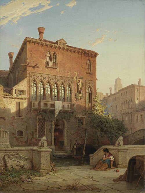 Der ehemalige Palazzo Moro in Venedig, 1863, Eduard Gerhardt