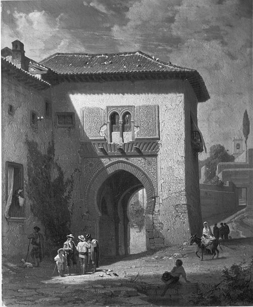 Das Weintor in Granada, 1856, Eduard Gerhardt