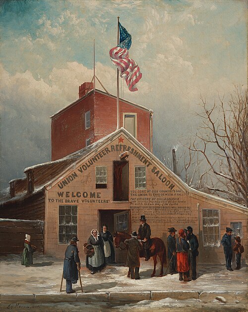 Union Volunteer Refreshment Saloon, 1865, Edward Moran