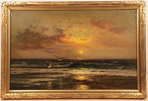 BREAKERS AT SUNSET, 1849, Edward Moran