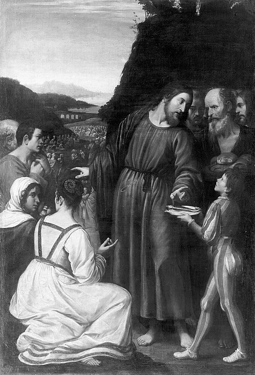 Feeding the five thousand, , Domenico Fiasella