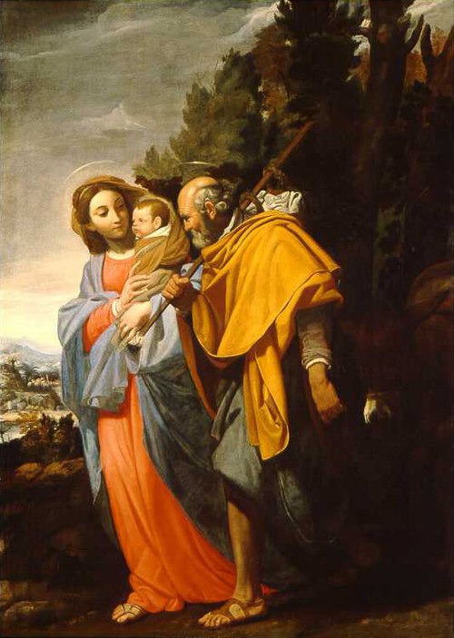 La fuite en Egypte, 1650, Domenico Fiasella