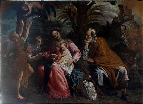 Riposo nella fuga in Egitto, 1625, Domenico Fiasella