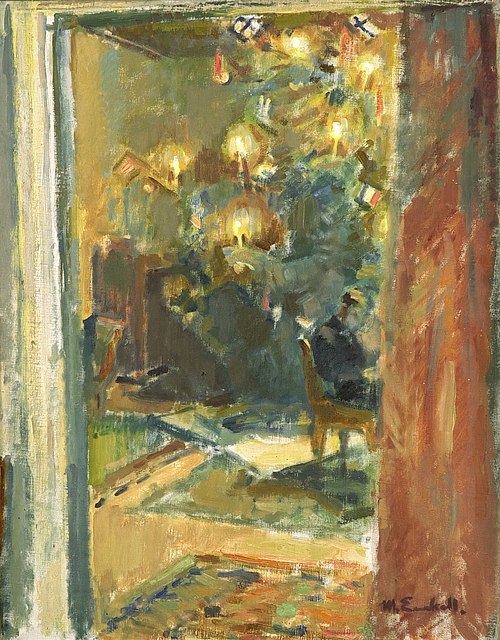 Christmas Tree in the Hall of Kilo Mansion, 1919, Magnus Enckell