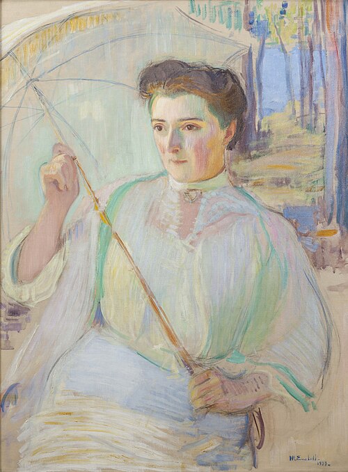 Portrait of Emmy Frosterus, 1909, Magnus Enckell