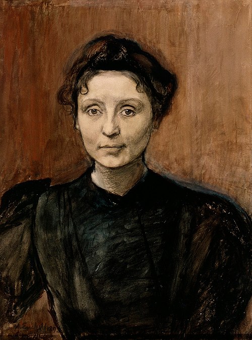 Portrait of Sculptor Madeleine Jouvray, 1893, Magnus Enckell