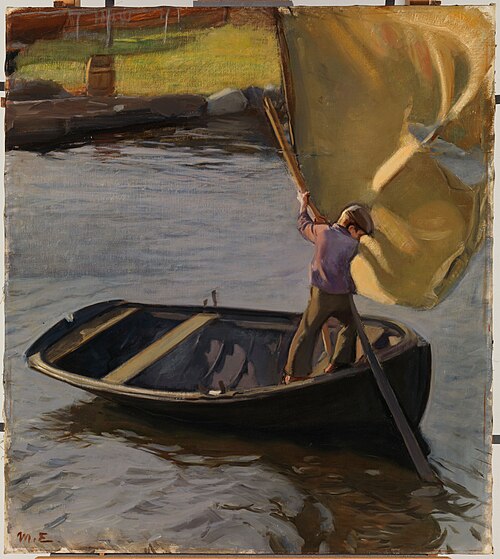 Boy and Sail, 1902, Magnus Enckell