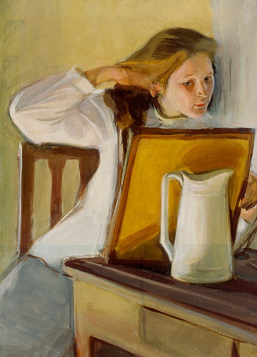 Girl Straightening Her Hair, 1902, Magnus Enckell