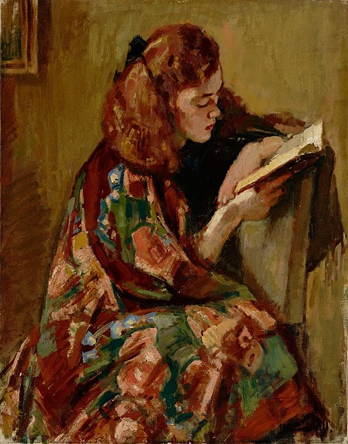 Lukeva tyttö, 1922, Magnus Enckell