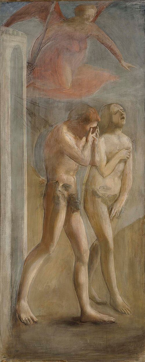 Expulsion of Adam and Eve, after Masaccio, 1898, Magnus Enckell