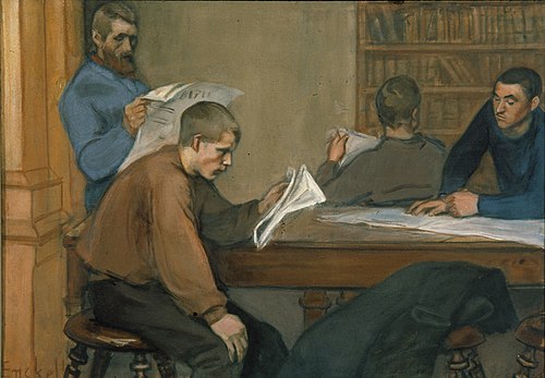 Reading Room, 1899, Magnus Enckell