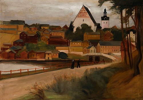 View of Porvoo, 1899, Magnus Enckell