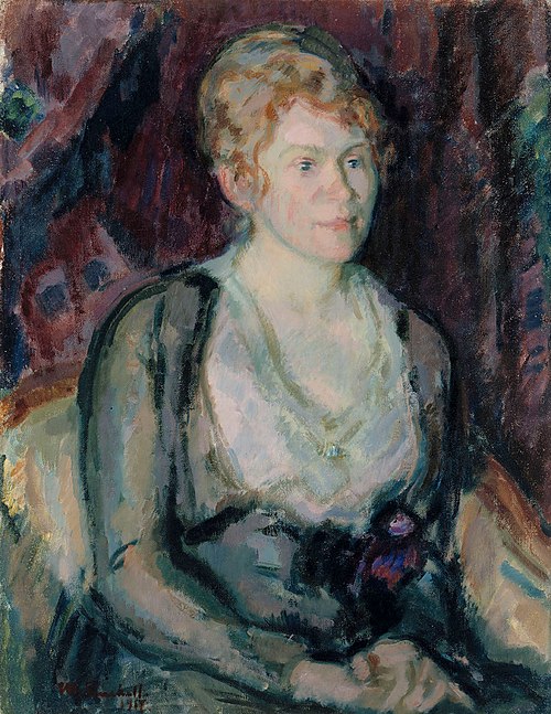 Portrait of Mrs. Agda Vilén, 1917, Magnus Enckell