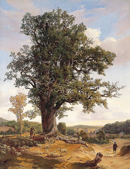 Die große Eiche bei Walkenried, 1837, August Wilhelm Julius Ahlborn
