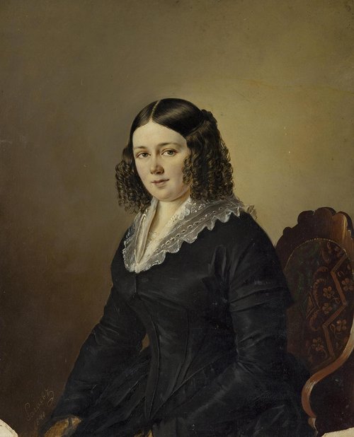 Portrait of A.I. Kolychiova, 1840, Akim Bagayev (Bagoyev)