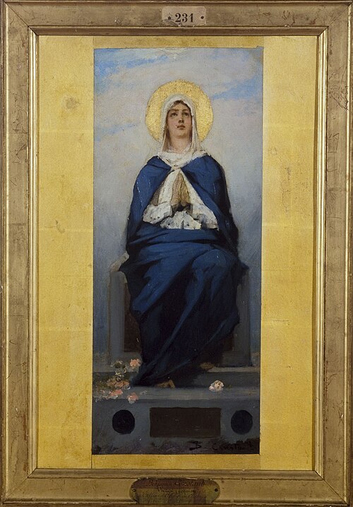 Esquisse pour l'église de Clichy-la-Garenne : L'Immaculée Conception, 1874, Jean-Joseph Benjamin-Constant