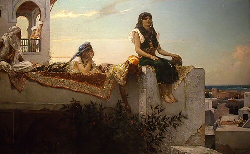 Le Soir sur les terrasses (Maroc), 1879, Jean-Joseph Benjamin-Constant