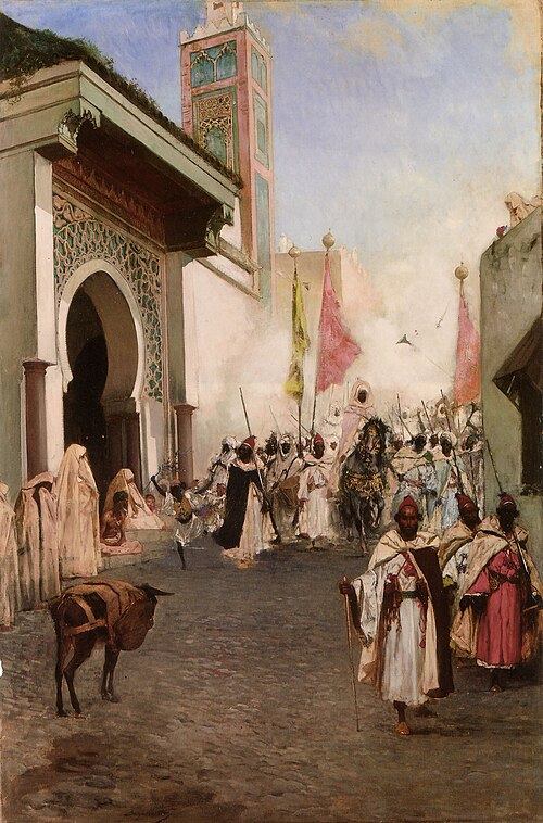 Le pacha de Tanger près de la grande mosquée, 1850, Jean-Joseph Benjamin-Constant