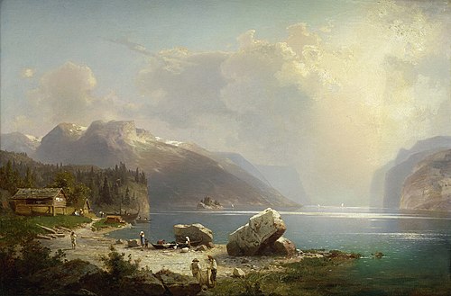 At the Hardanger Fjord in Norway, 1902, Franz Richard Unterberger