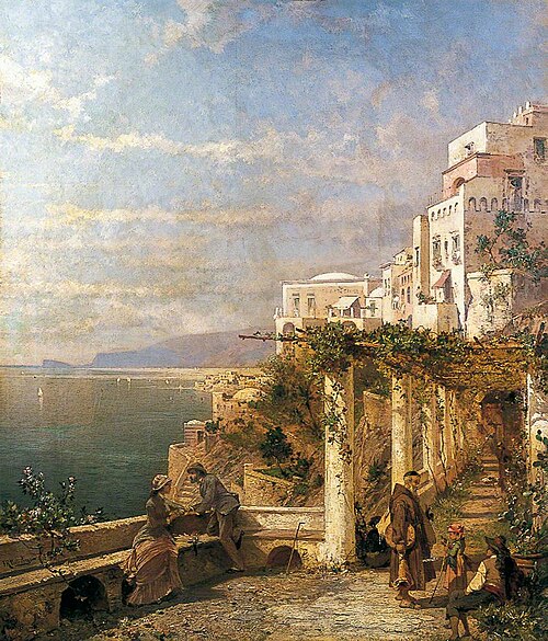 Amalfi, Golfe de Salerne, 1880, Franz Richard Unterberger