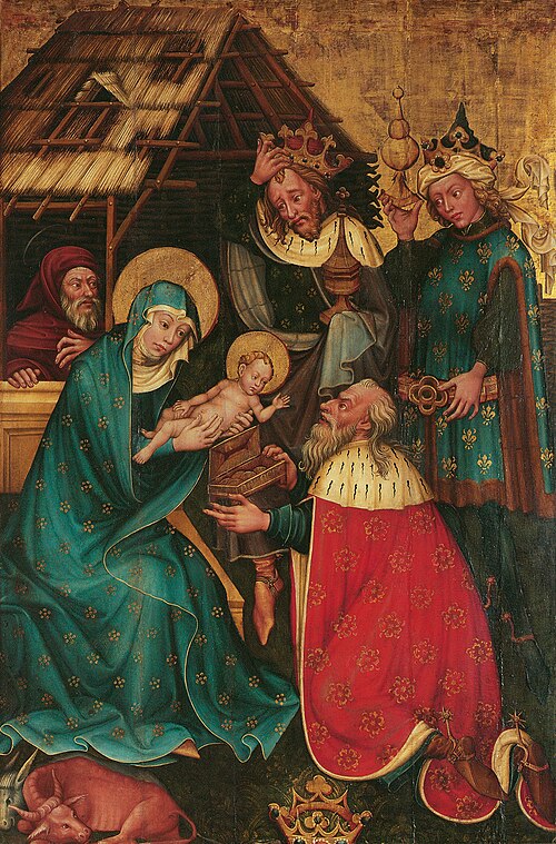 Anbetung der Hl. Drei Könige, 1445, Meester van het Altaar van Friedrich
