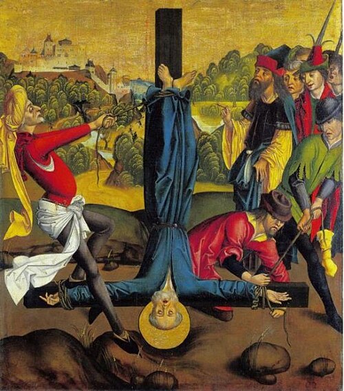 The Martyrdom of St Peter, 1485, Meester van de epitaaf van Florian Wink