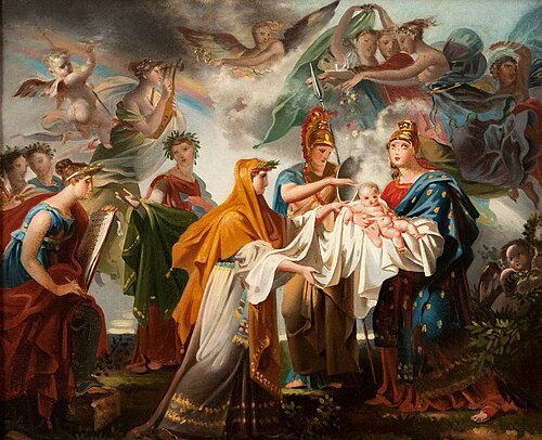Allégorie de la naissance de Louis XIV, 1814, Charles Meynier
