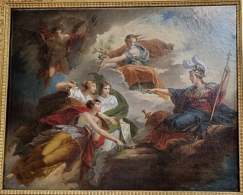 La France, en Minerve, protège les arts, , Charles Meynier